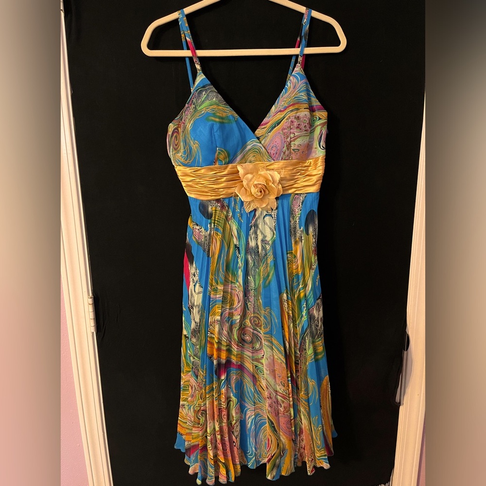 100% silk layered dress